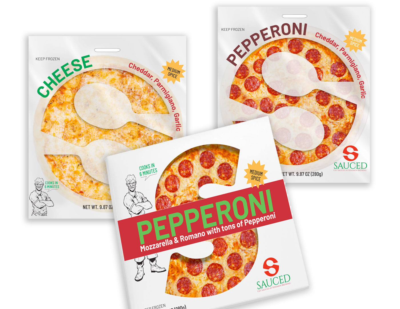 Sauced Fozen Pizza